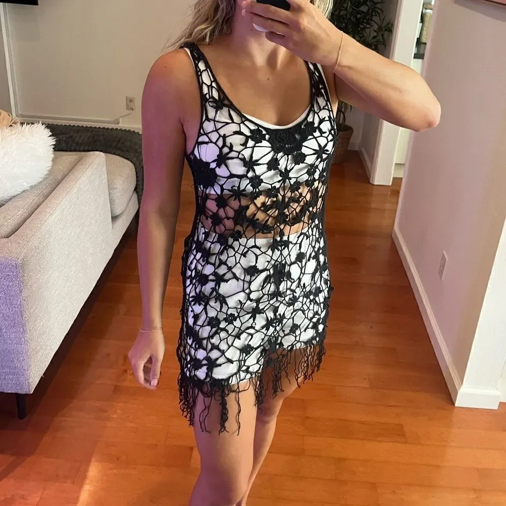 Free People Crochet Dress Swim Cover
